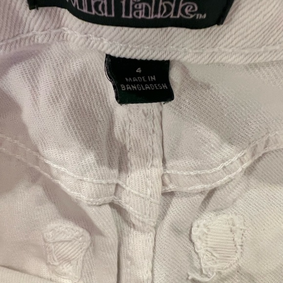 Wild Fable Womens Super High Rise cut off jean shorts white size 4 - Picture 5 of 7